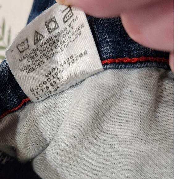 Vintage Wrangler Twenty X Tulsa Straight Leg Jeans Dark Blue Denim Size 9x34 - Picture 10 of 10